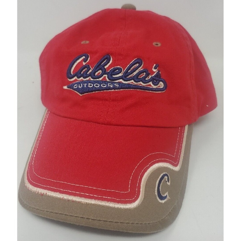 Cabela's Outdoors Strap Back Hat Red OSFM Adjustable